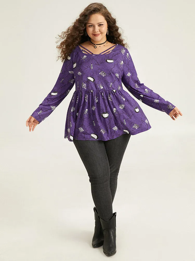 Halloween Graphic Cut Out T-shirt sold by Bloomchic product image thumbnail 3