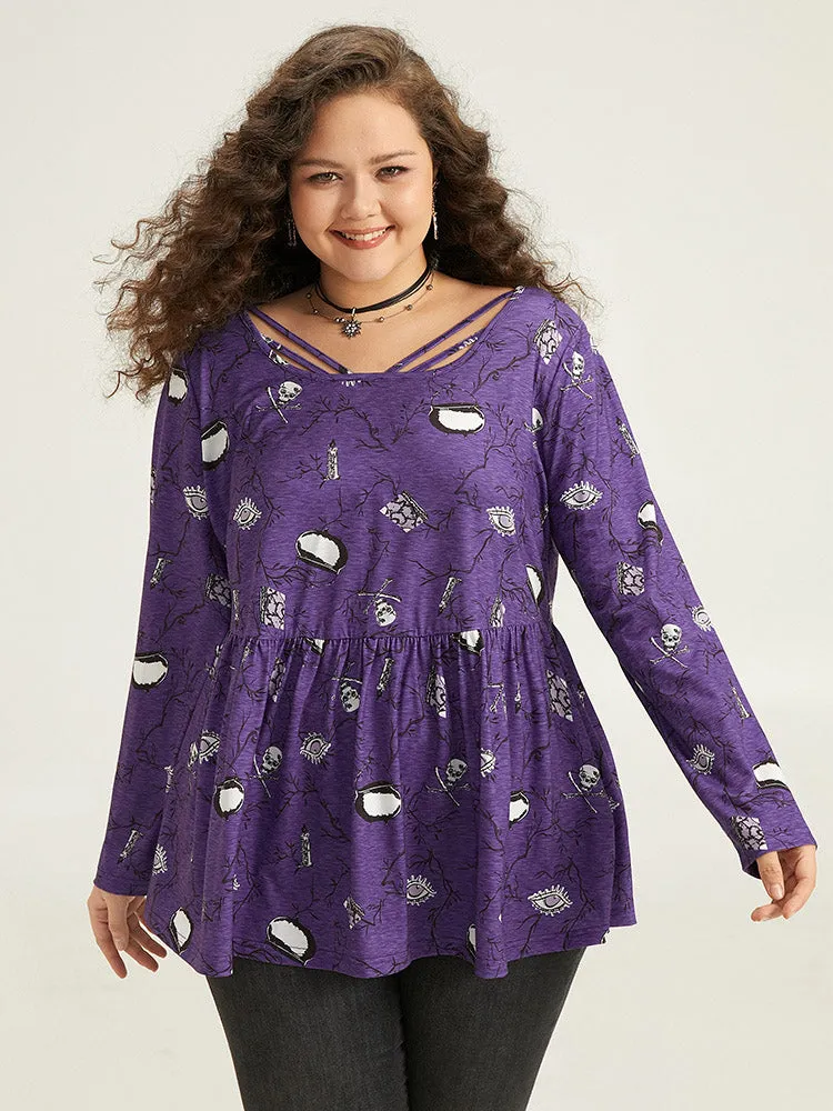 Halloween Graphic Cut Out T-shirt sold by Bloomchic product image thumbnail 4