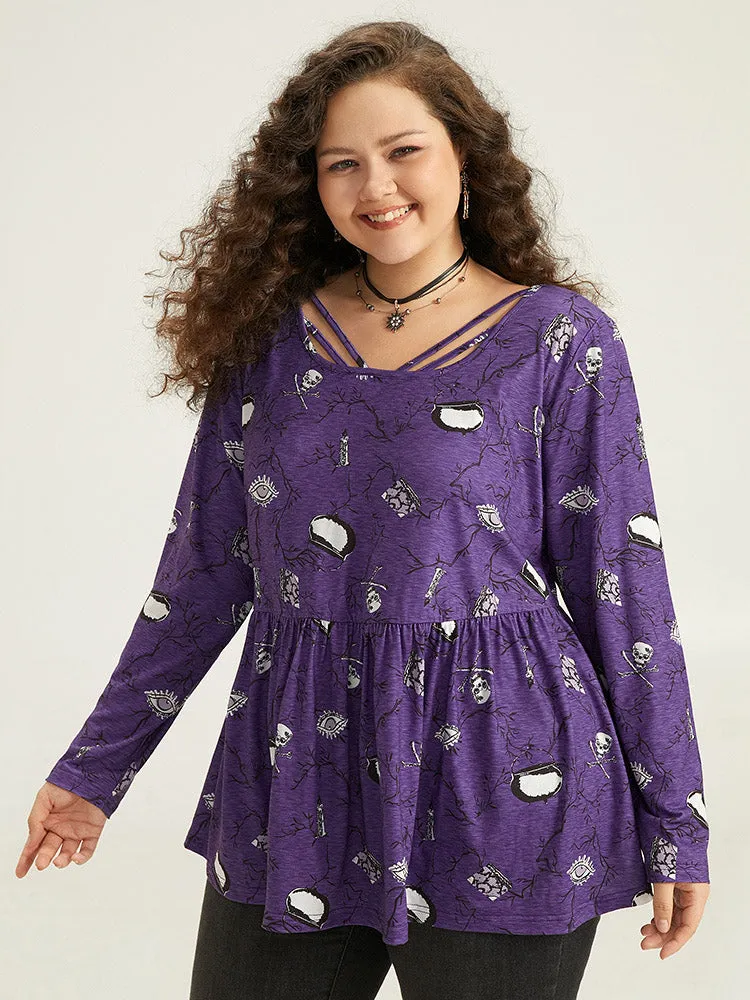 Halloween Graphic Cut Out T-shirt sold by Bloomchic product image thumbnail 2