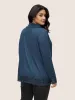 Plain Lace Patchwork Lapel Collar Drawstring T-shirt sold by Bloomchic