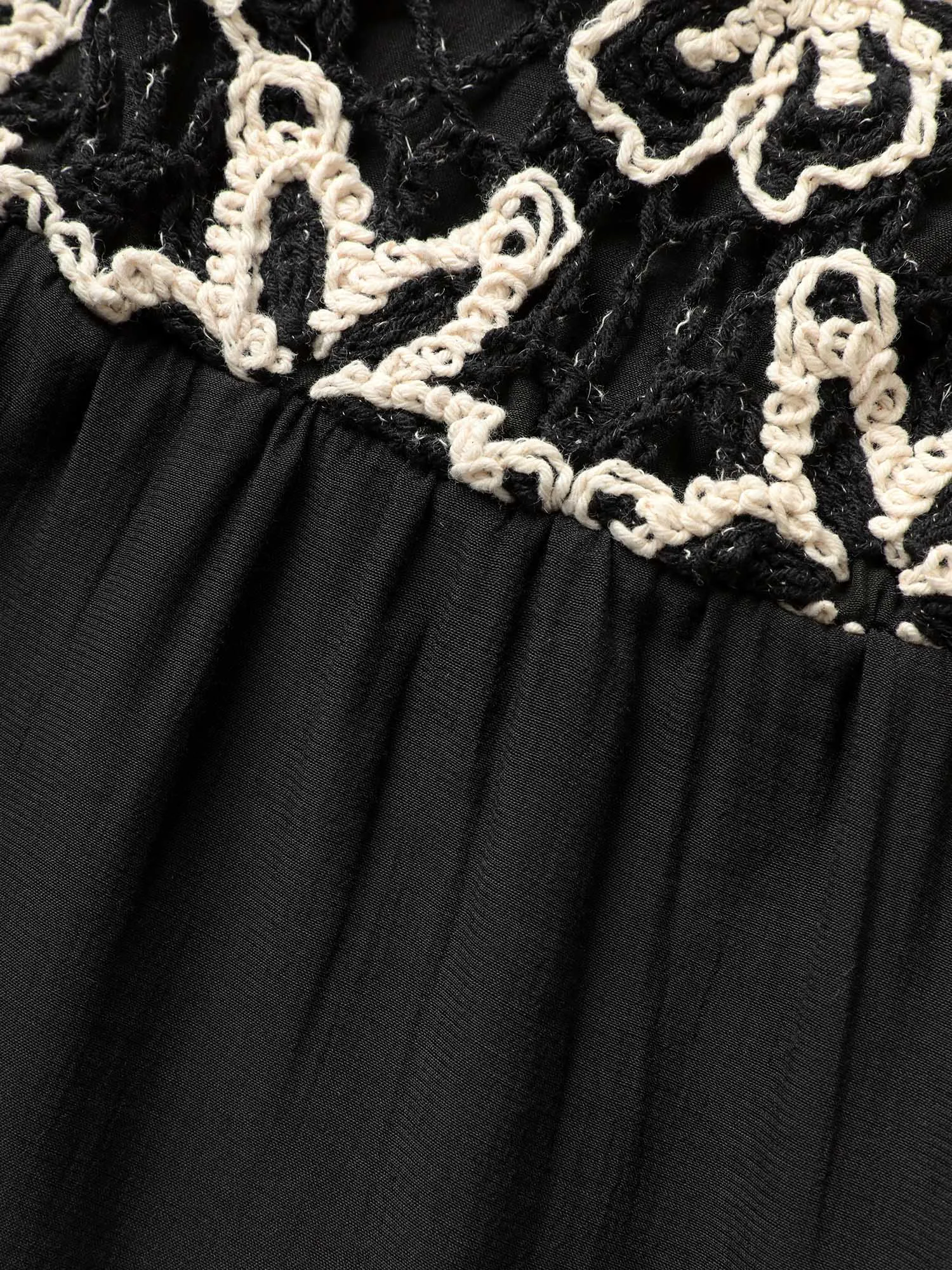 Square Neck Crochet Floral Patchwork Tank Top sold by Bloomchic product image thumbnail 5