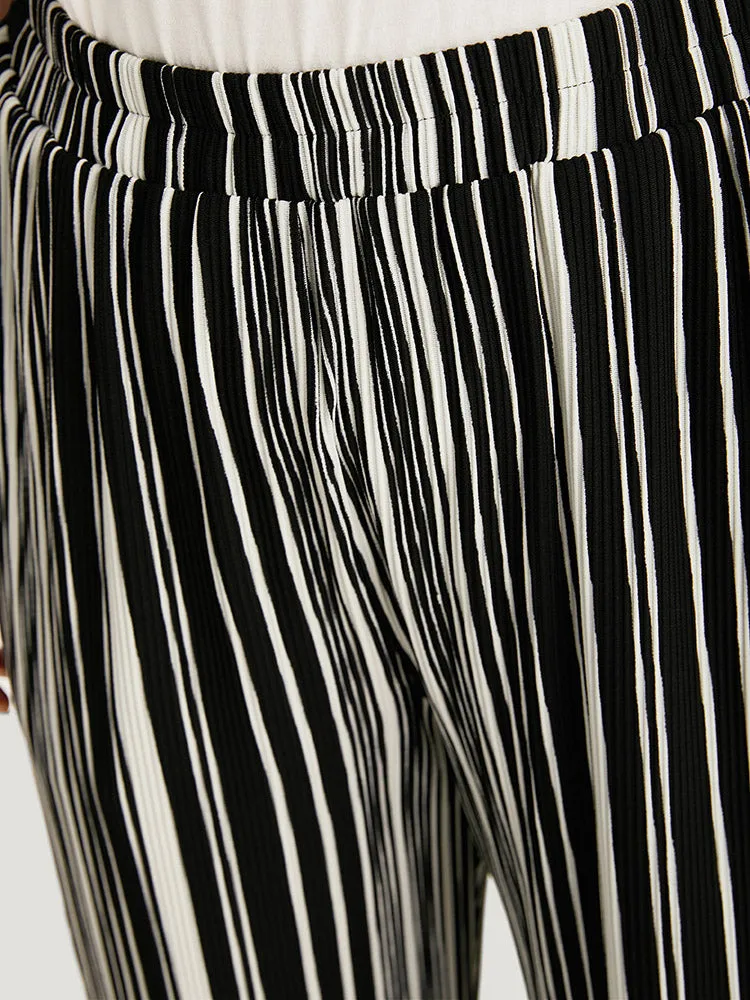 Striped Elastic Waist Pocket Loose Pants sold by Bloomchic product image thumbnail 4