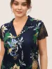 Shirt Collar Floral Lace Panel Sleep Top sold by Bloomchic