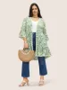 Boho Print Lace Trim Frill Trim Kimono sold by Bloomchic