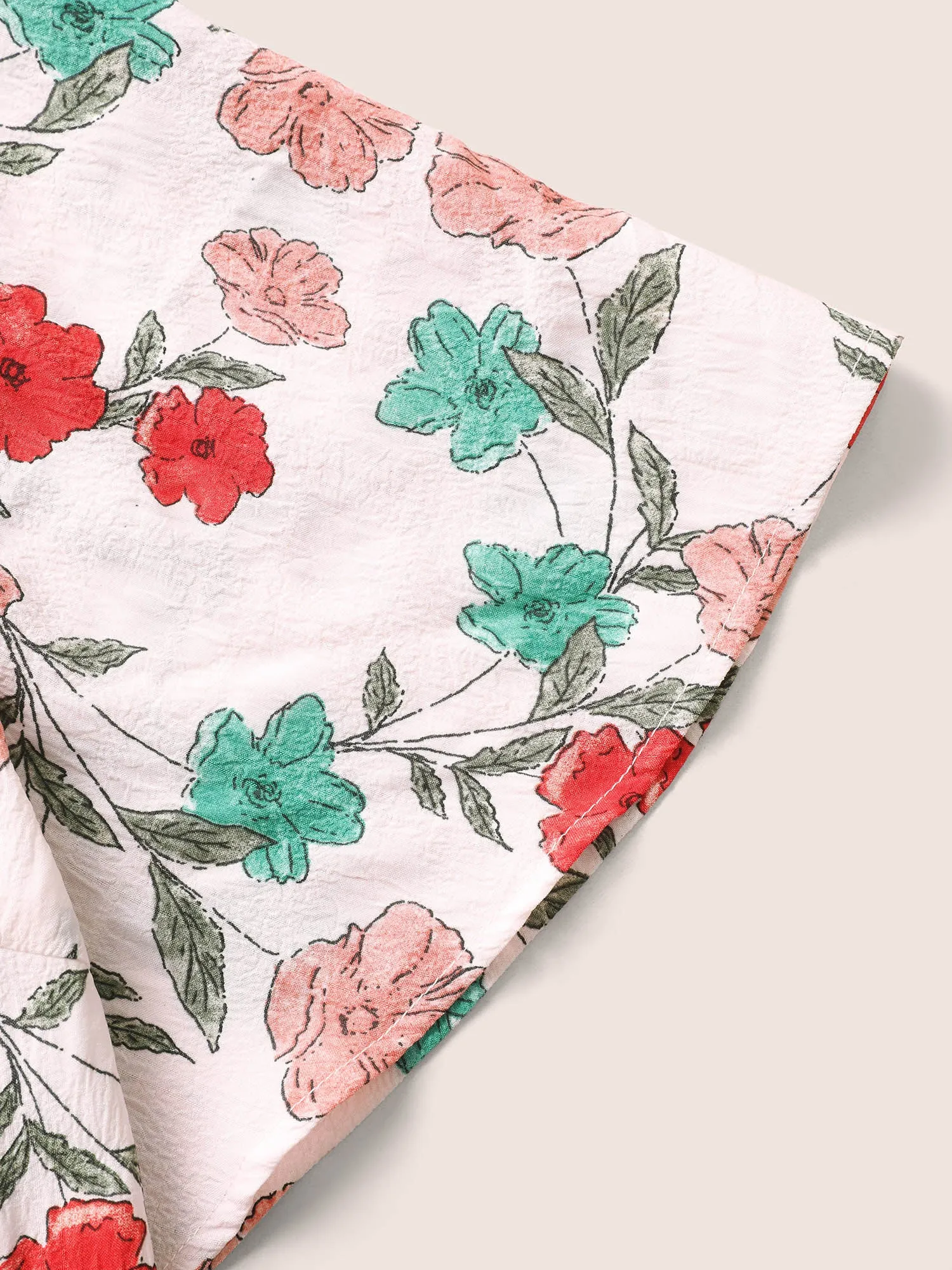 V Neck Floral Print Ruffle Sleeve Blouse sold by Bloomchic product image thumbnail 5