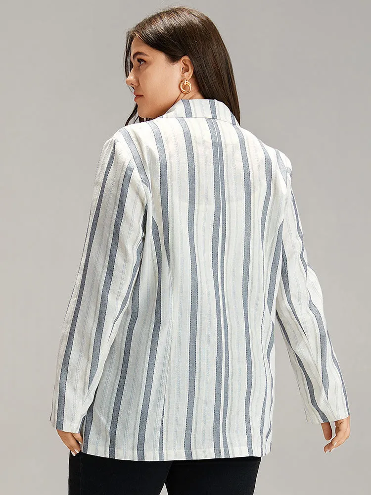 Striped Suit Collar Pocket Blazer sold by Bloomchic product image thumbnail 5