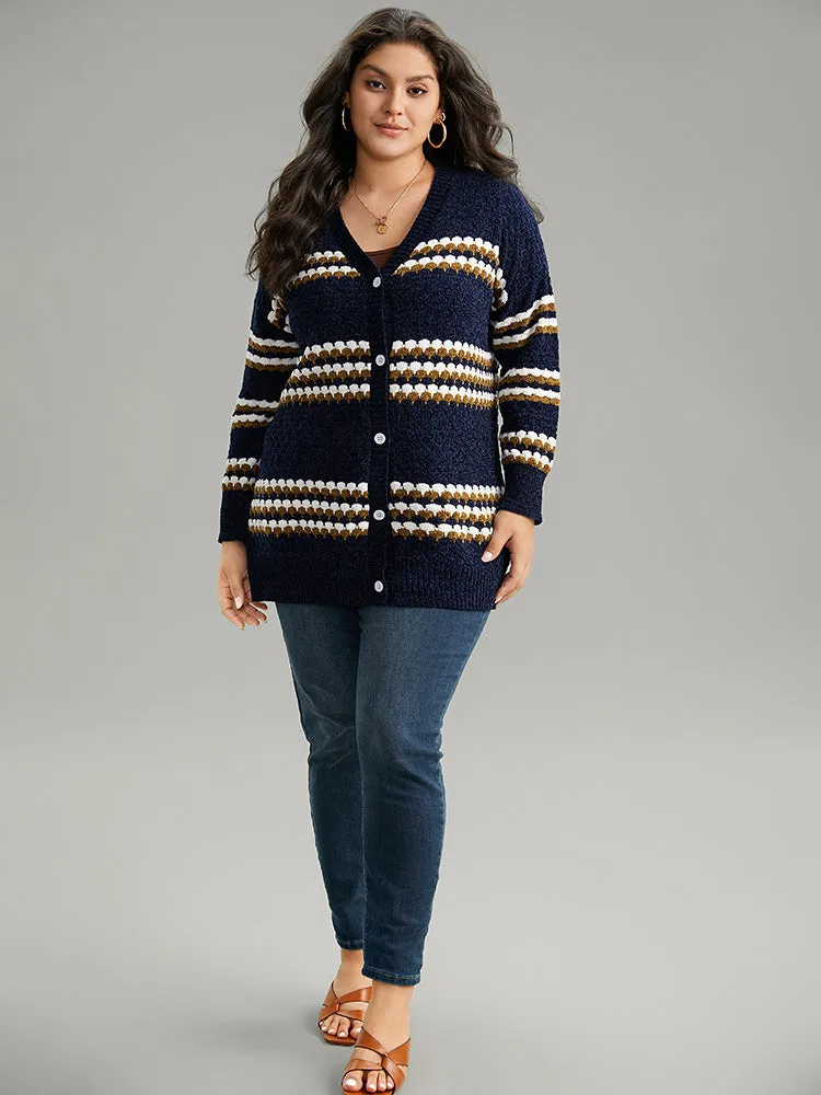 Chenille Geo Button Through Cardigan sold by Bloomchic product image thumbnail 5