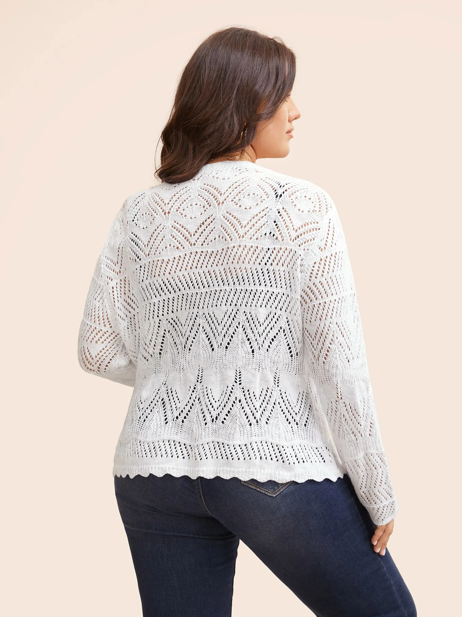 Plain Tie Knot Cut Out Cardigan sold by Bloomchic product image thumbnail 2