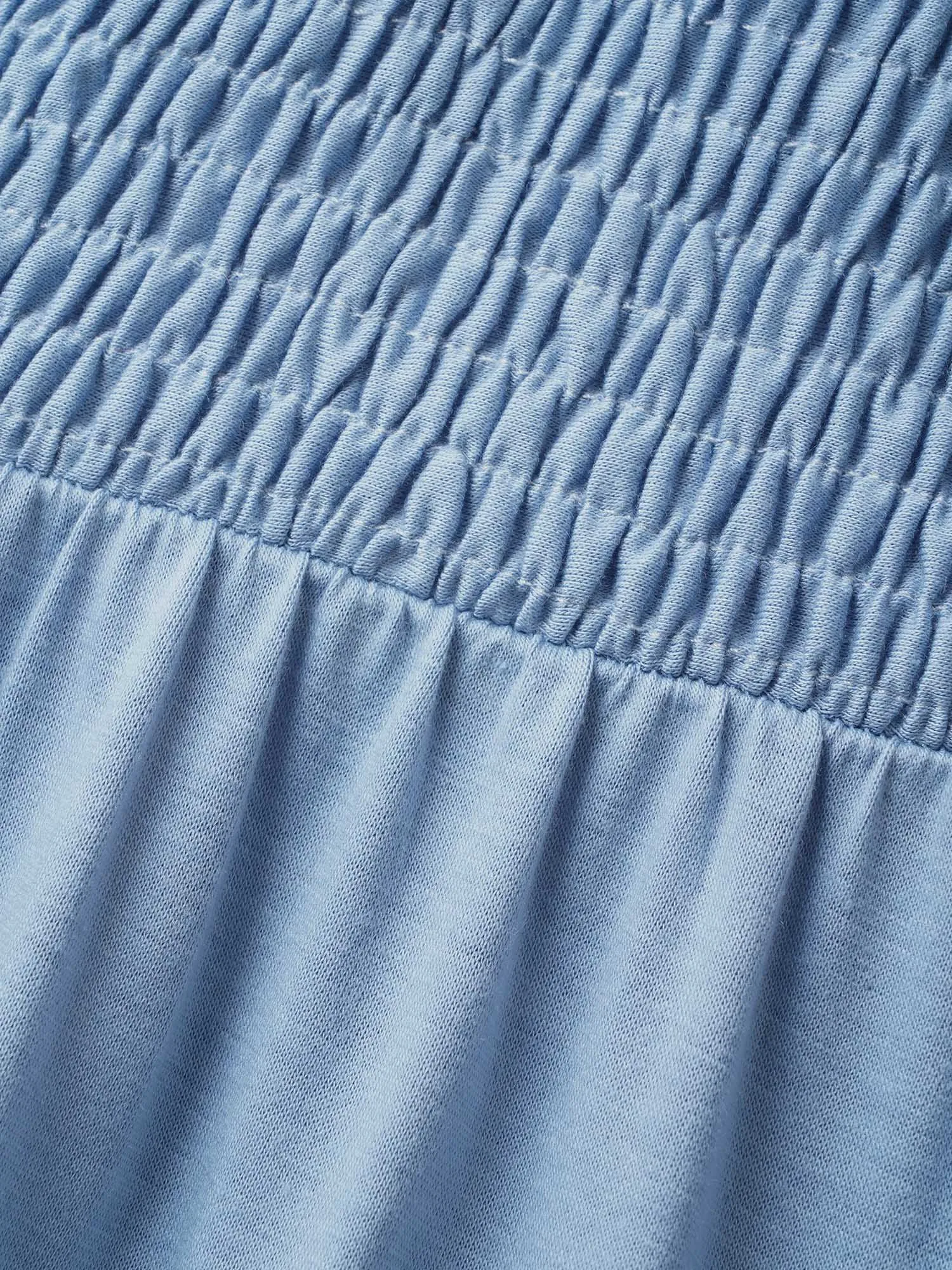 Heart Neckline Shirred Gathered Wide Leg Jumpsuit sold by Bloomchic product image thumbnail 5