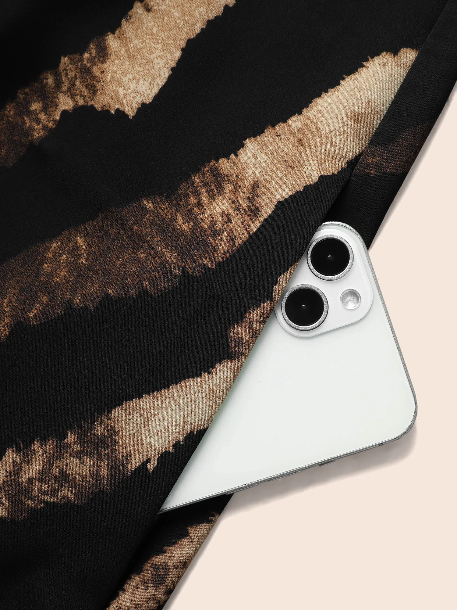 V Neck Striped Split Hem Midi Dress sold by Bloomchic product image thumbnail 5