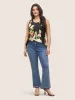 Floral Print Round Neck Tank Top sold by Bloomchic