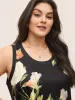 Floral Print Round Neck Tank Top sold by Bloomchic