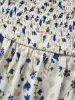 Ditsy Floral Ruffles Shirred Puff Sleeve Blouse sold by Bloomchic
