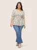 Ditsy Floral Ruffles Shirred Puff Sleeve Blouse sold by Bloomchic