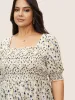 Ditsy Floral Ruffles Shirred Puff Sleeve Blouse sold by Bloomchic