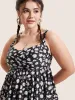 Ditsy Floral Crossover Heart Neckline Swim Top sold by Bloomchic