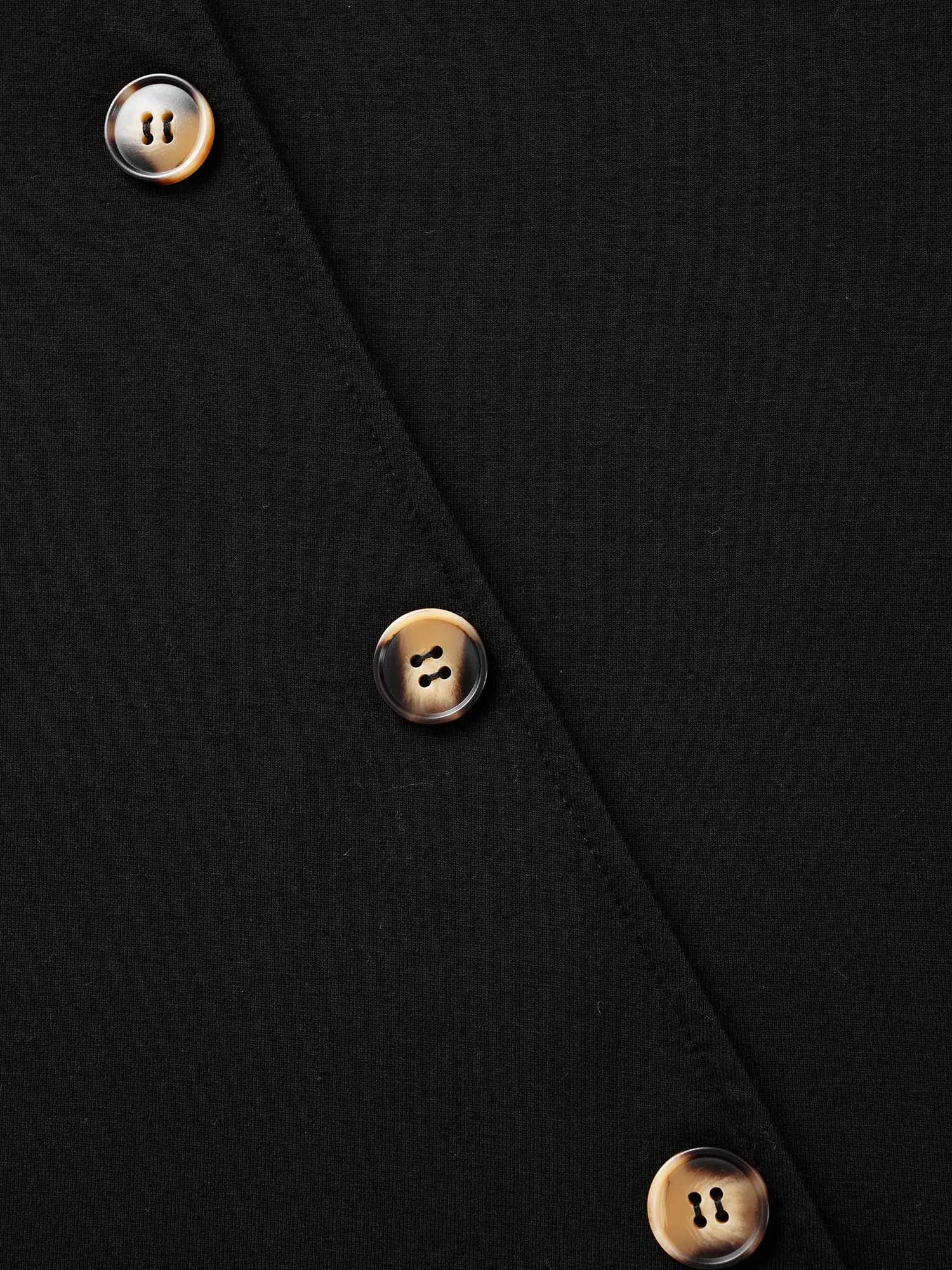 Plain V Neck Button Detail Flutter Sleeve T-shirt sold by Bloomchic product image thumbnail 5