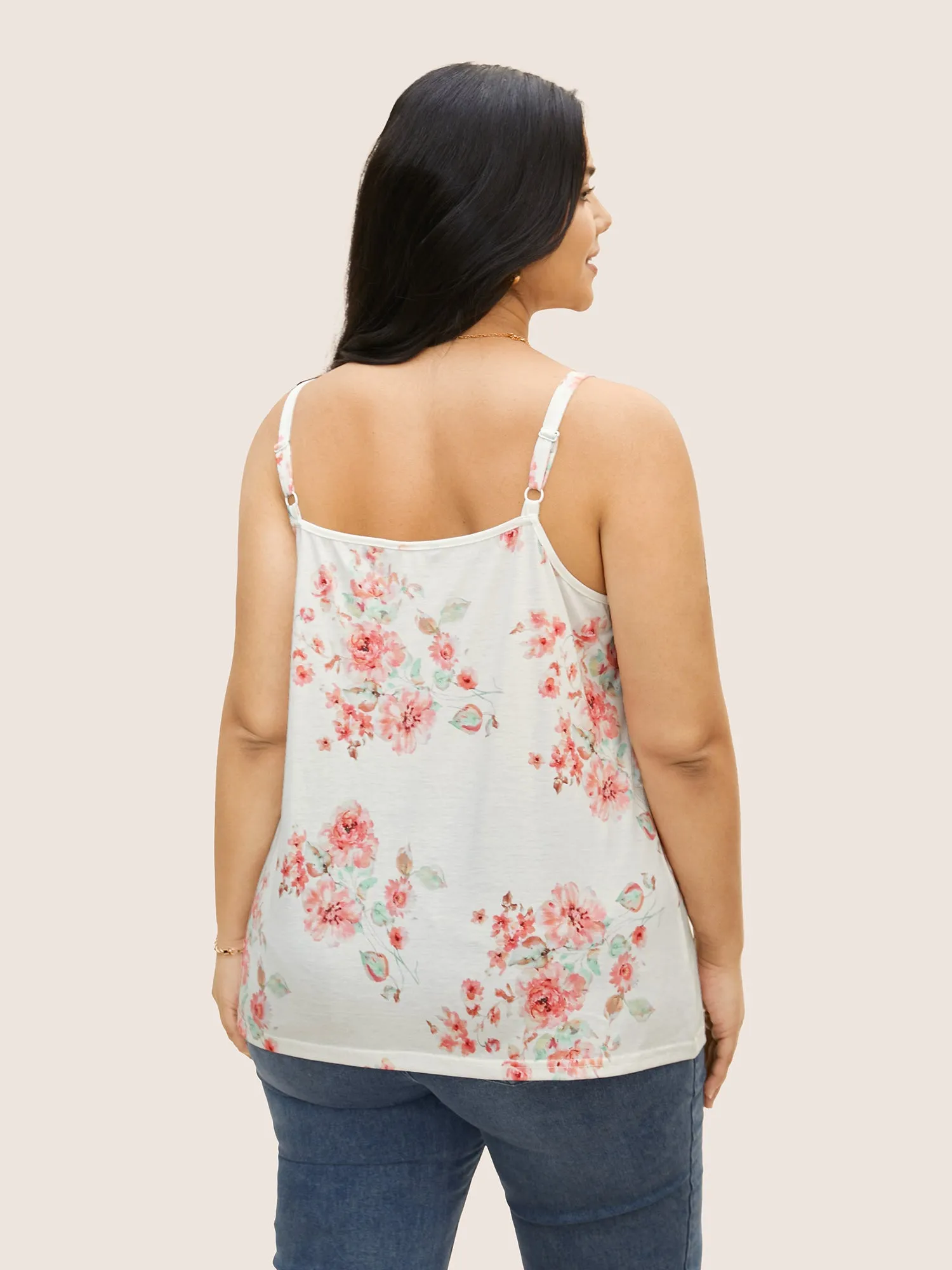 Natural Flowers Adjustable Straps Cami Top sold by Bloomchic product image thumbnail 4