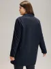 Plain Lapel Collar Button Through Slant Pocket Coat sold by Bloomchic