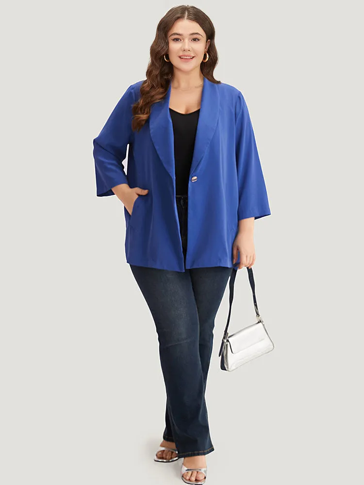 Solid Lapel Collar Pocket Blazer sold by Bloomchic product image thumbnail 5