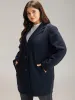 Plain Lapel Collar Button Through Slant Pocket Coat sold by Bloomchic