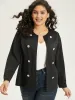 Halloween Solid Buckle Detail Jacket sold by Bloomchic