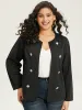 Halloween Solid Buckle Detail Jacket sold by Bloomchic