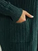 Plisse Solid Patched Pocket Cardigan sold by Bloomchic