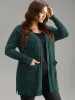 Plisse Solid Patched Pocket Cardigan sold by Bloomchic