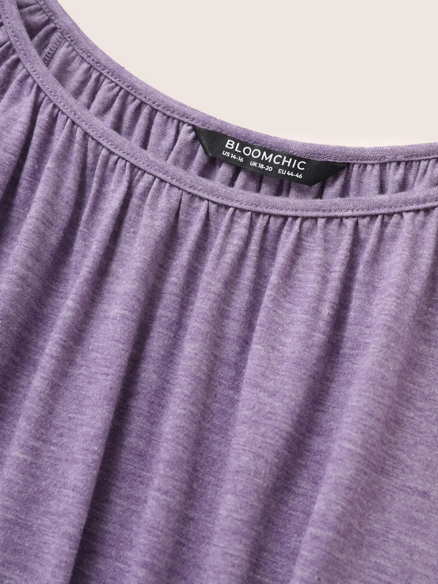 Embroidered Scalloped Trim Gathered T-shirt sold by Bloomchic product image thumbnail 5