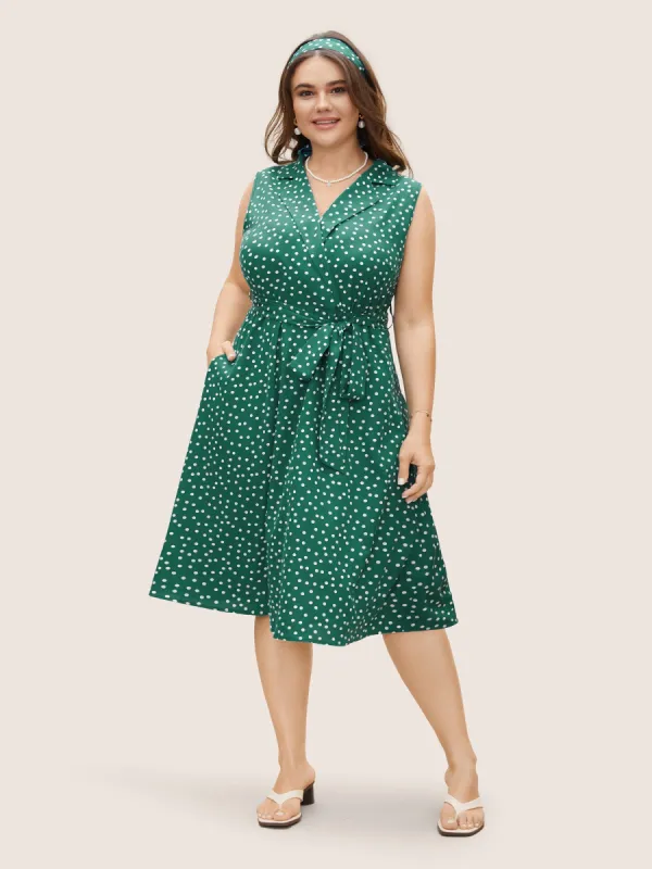 Collared Polka Dot Dress sold by Bloomchic