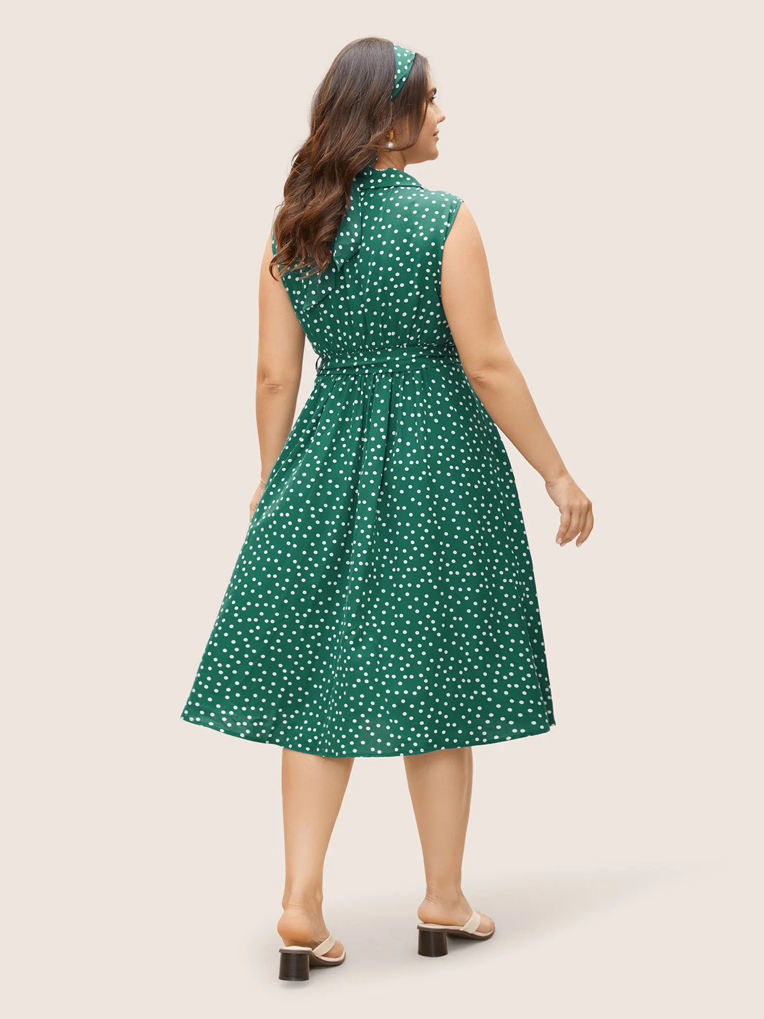 Collared Polka Dot Dress sold by Bloomchic product image thumbnail 2