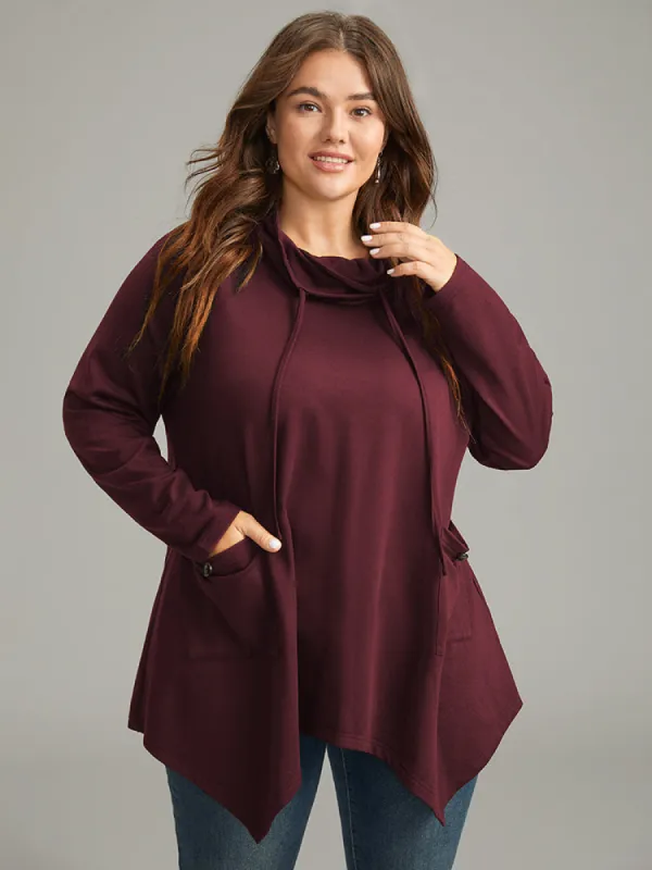 Halloween Asymmetrical Pocket Lapel Collar Sweatshirt sold by Bloomchic