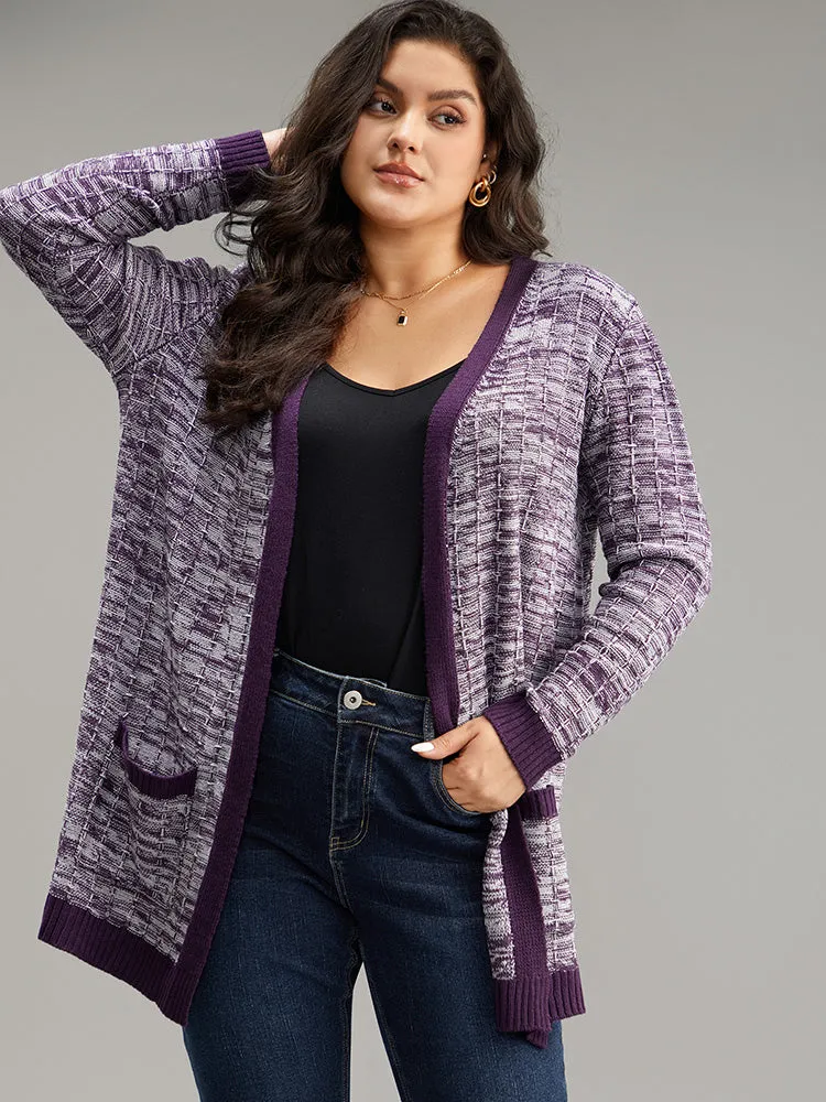 Heather Split Side Patched Pocket Cardigan sold by Bloomchic