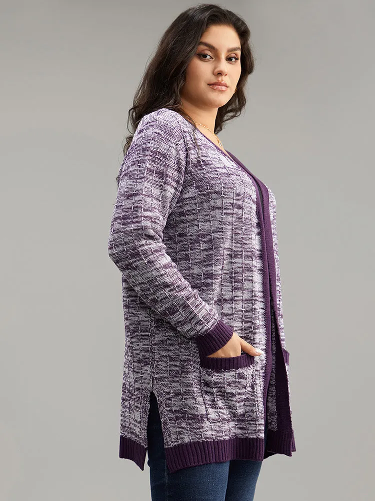 Heather Split Side Patched Pocket Cardigan sold by Bloomchic product image thumbnail 5