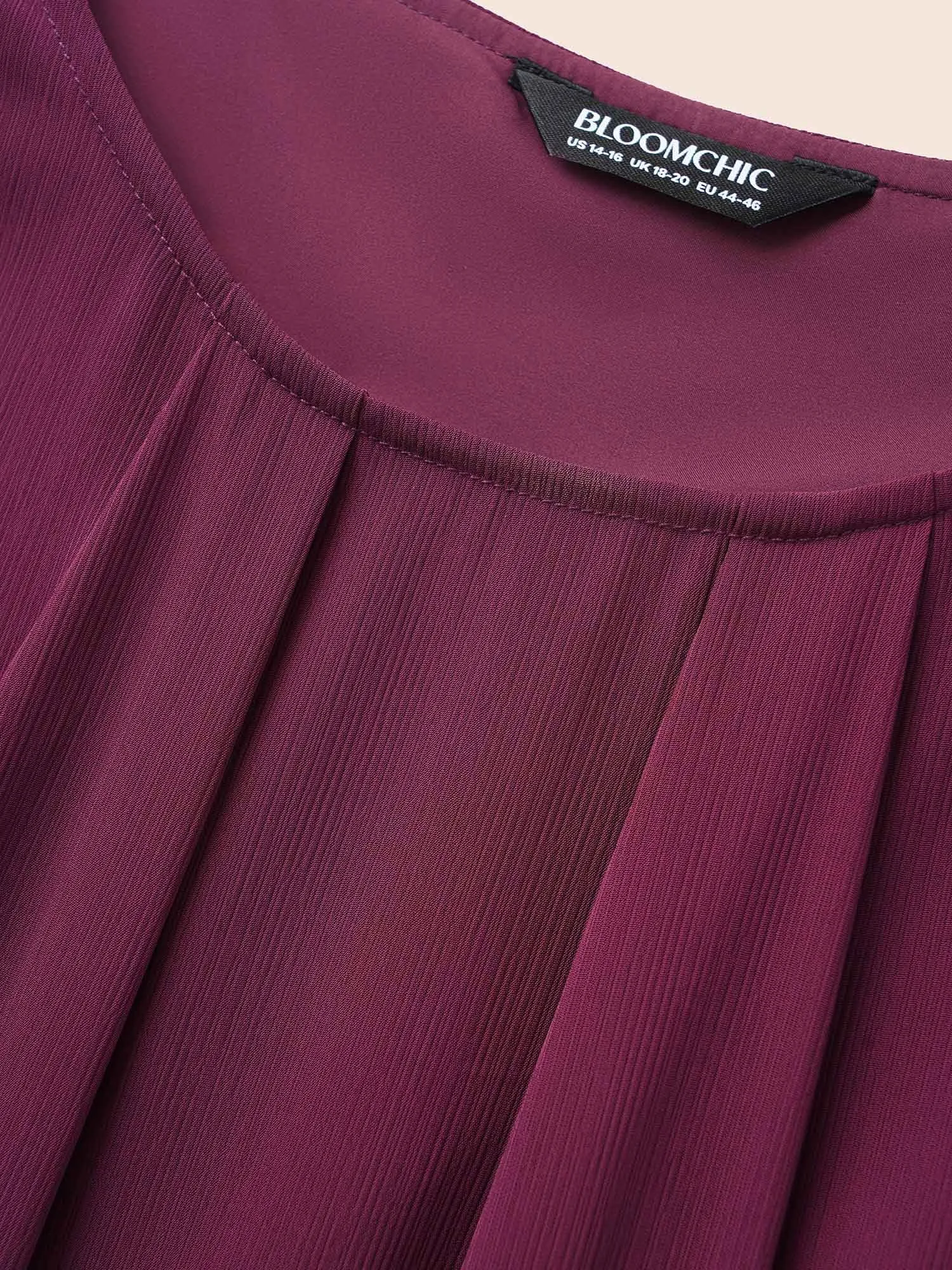 Solid Elastic Waist Ruffle Sleeve Blouse sold by Bloomchic product image thumbnail 5