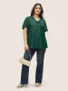 Star Glitter Lace Up Knot Neck Blouse sold by Bloomchic