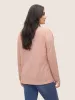 Solid Heather Scalloped Trim T-shirt sold by Bloomchic