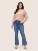 Solid Heather Scalloped Trim T-shirt sold by Bloomchic