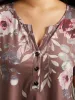 Floral Print Notched Button Up T-shirt sold by Bloomchic