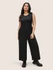 Solid Rib Knit Pocket Seam Detail Tank Jumpsuit sold by Bloomchic