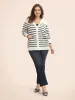 Supersoft Essentials Striped Button Up Cardigan sold by Bloomchic