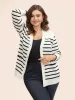 Supersoft Essentials Striped Button Up Cardigan sold by Bloomchic