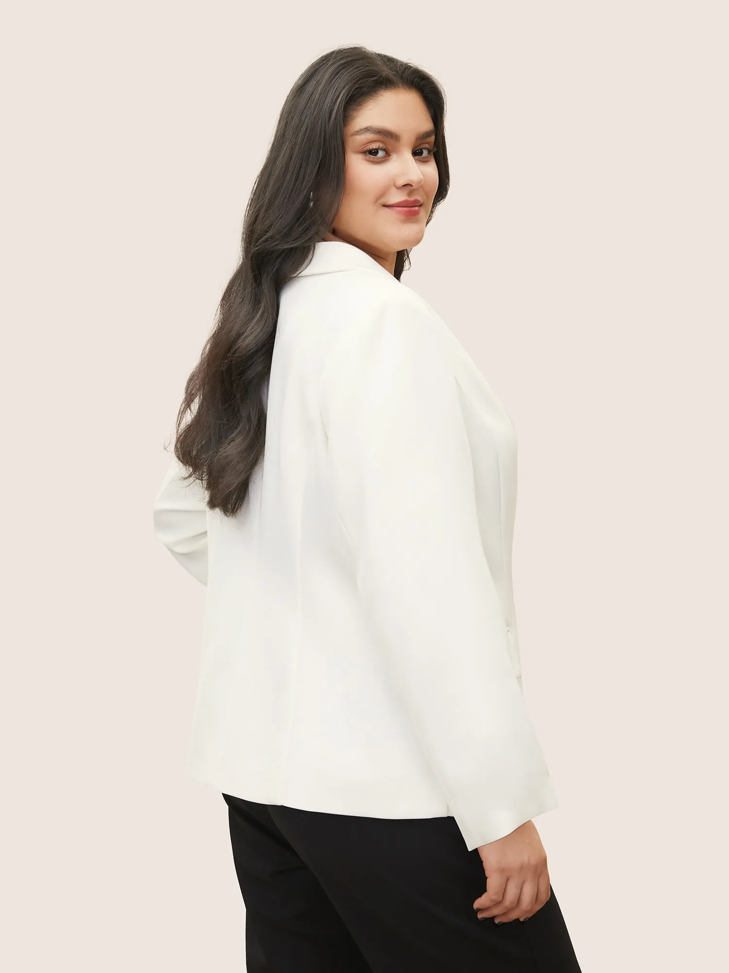 Plain Suit Collar Pocket Blazer sold by Bloomchic product image thumbnail 4