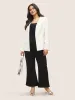 Plain Suit Collar Pocket Blazer sold by Bloomchic