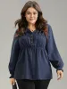 Plisse Gathered Shirred Cuffs Button Through Blouse sold by Bloomchic