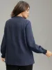 Plisse Gathered Shirred Cuffs Button Through Blouse sold by Bloomchic