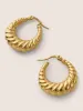 Retro Twisted Circle Hoop Earrings sold by Bloomchic