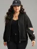 Floral Embroidered O Ring Zipper Jacket sold by Bloomchic