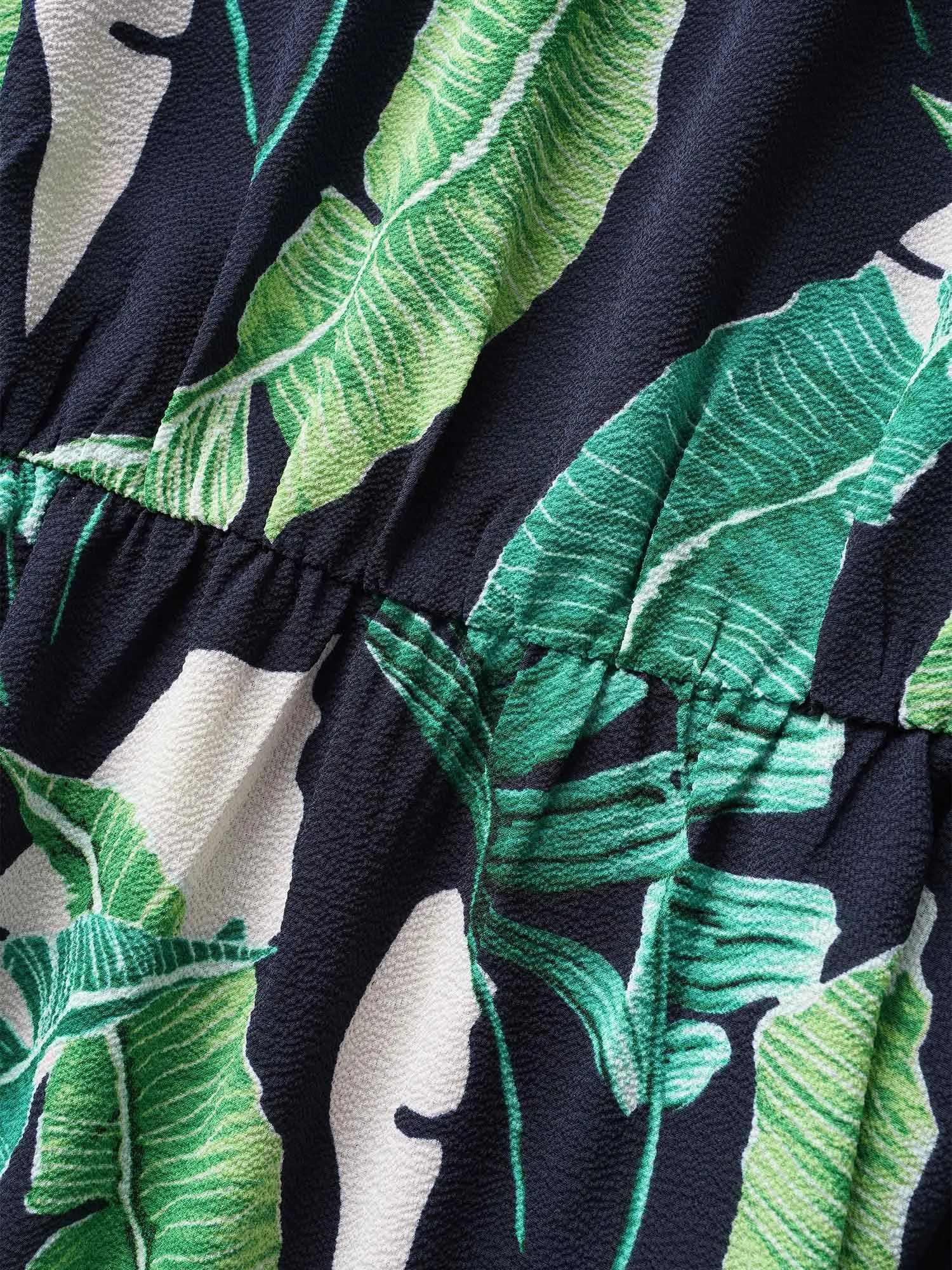 Tropical Print Off Shoulder Elastic Waist Dress sold by Bloomchic product image thumbnail 5